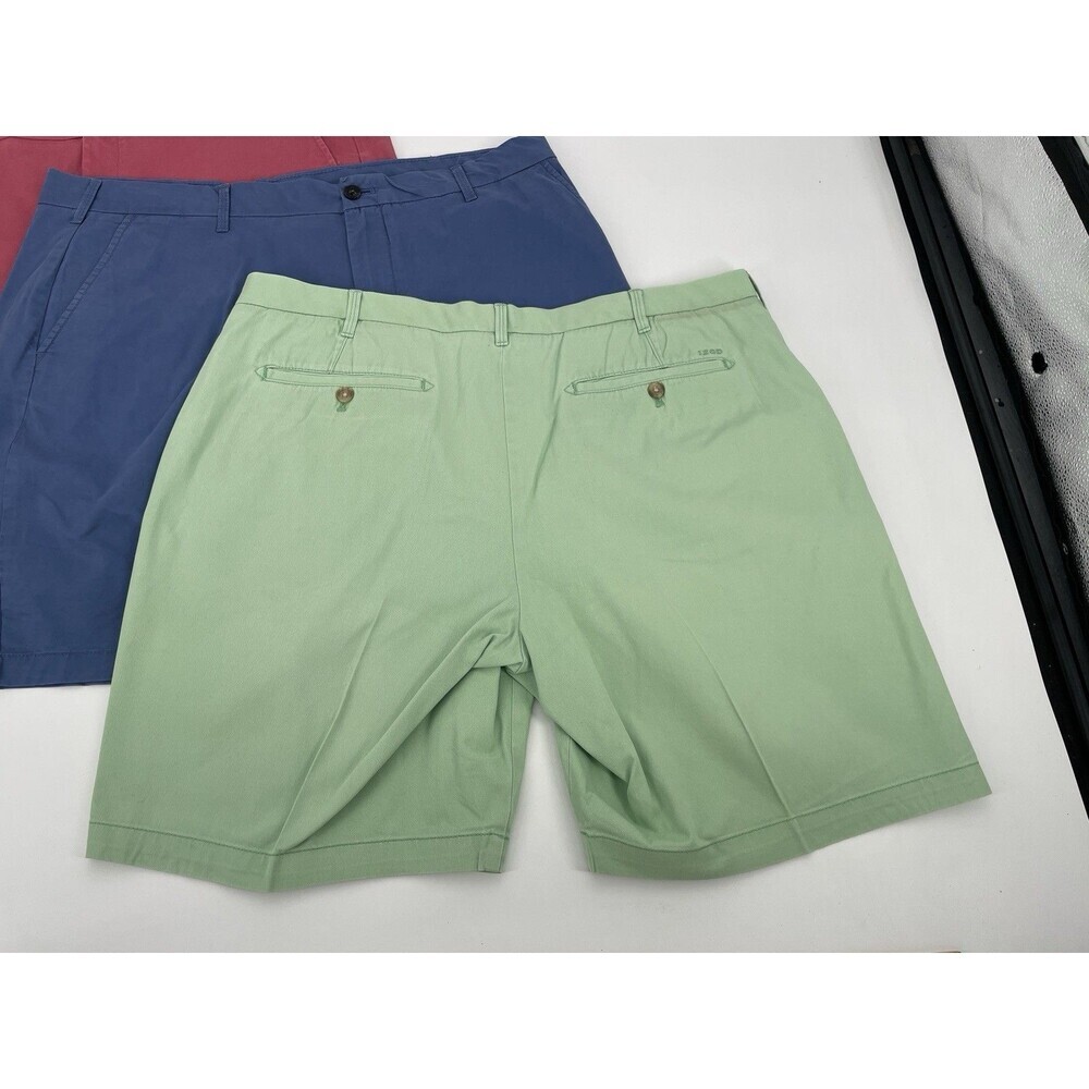 IZOD Saltwater Stretch Pastel Shorts 38 40 Mint Blue Red Lot 3 Boat Casual - Picture 2 of 16
